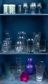 THREE SHELVES OF ASSOCIATED GL
