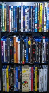 THREE SHELVES OF ASSORTED BLU-