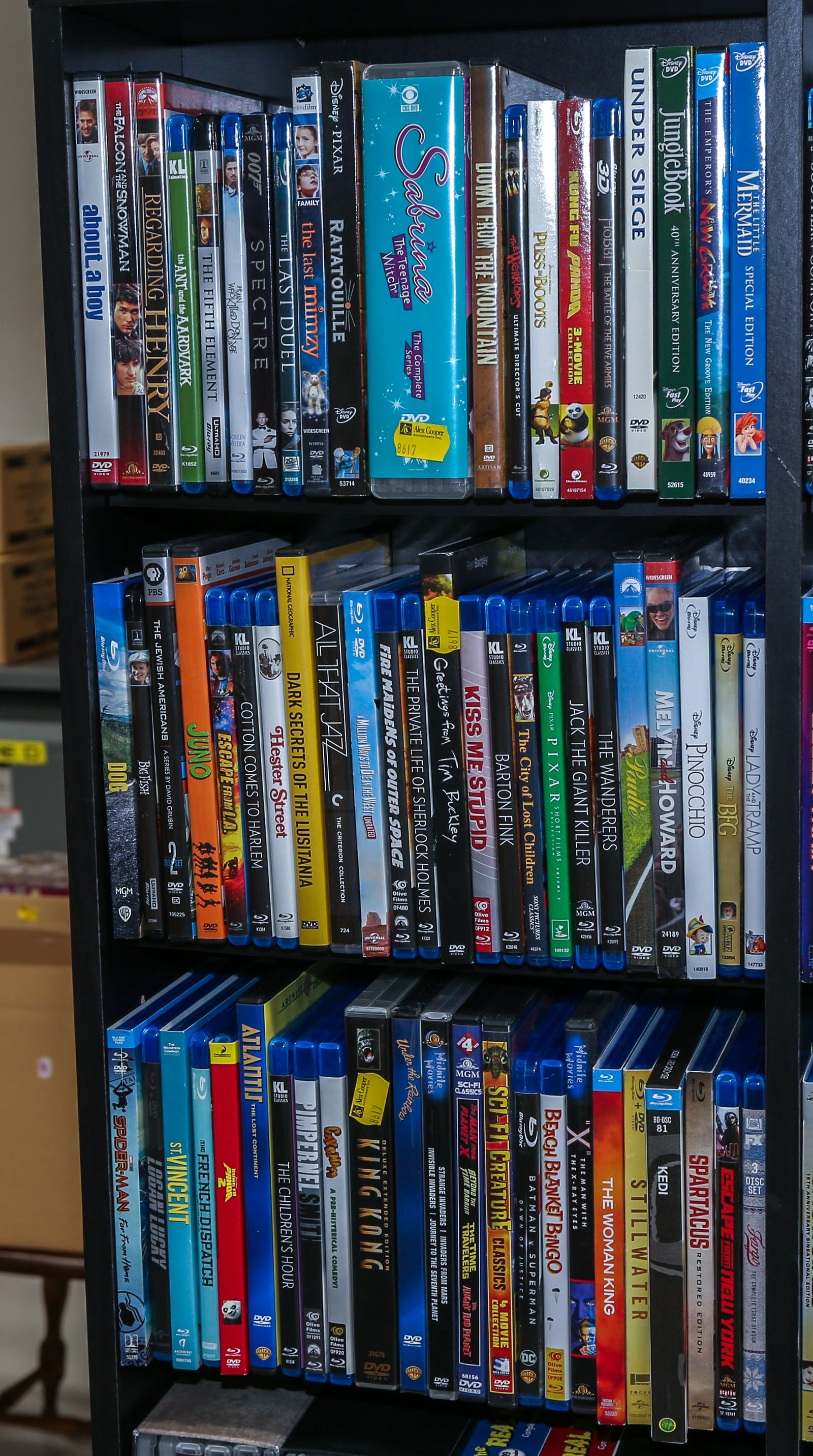 THREE SHELVES OF ASSORTED BLURAY
