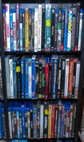 THREE SHELVES OF BLU-RAY & DVD