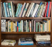 THREE SHELVES OF BOOKS MAINLY