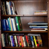 THREE SHELVES OF BOOKS Three s