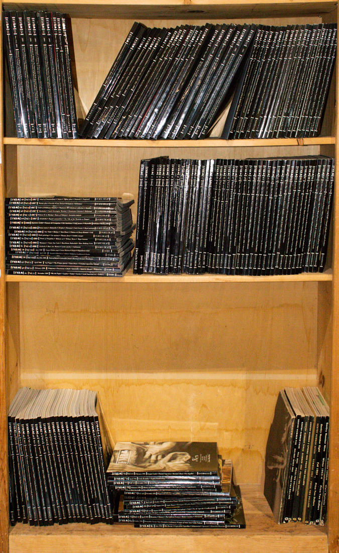 THREE SHELVES OF FMR MAGAZINES