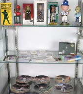 THREE SHELVES OF MAINLY BASEBA