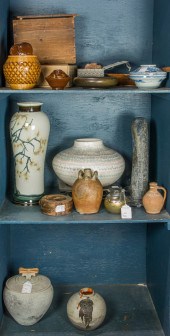 THREE SHELVES OF MOSTLY STUDIO