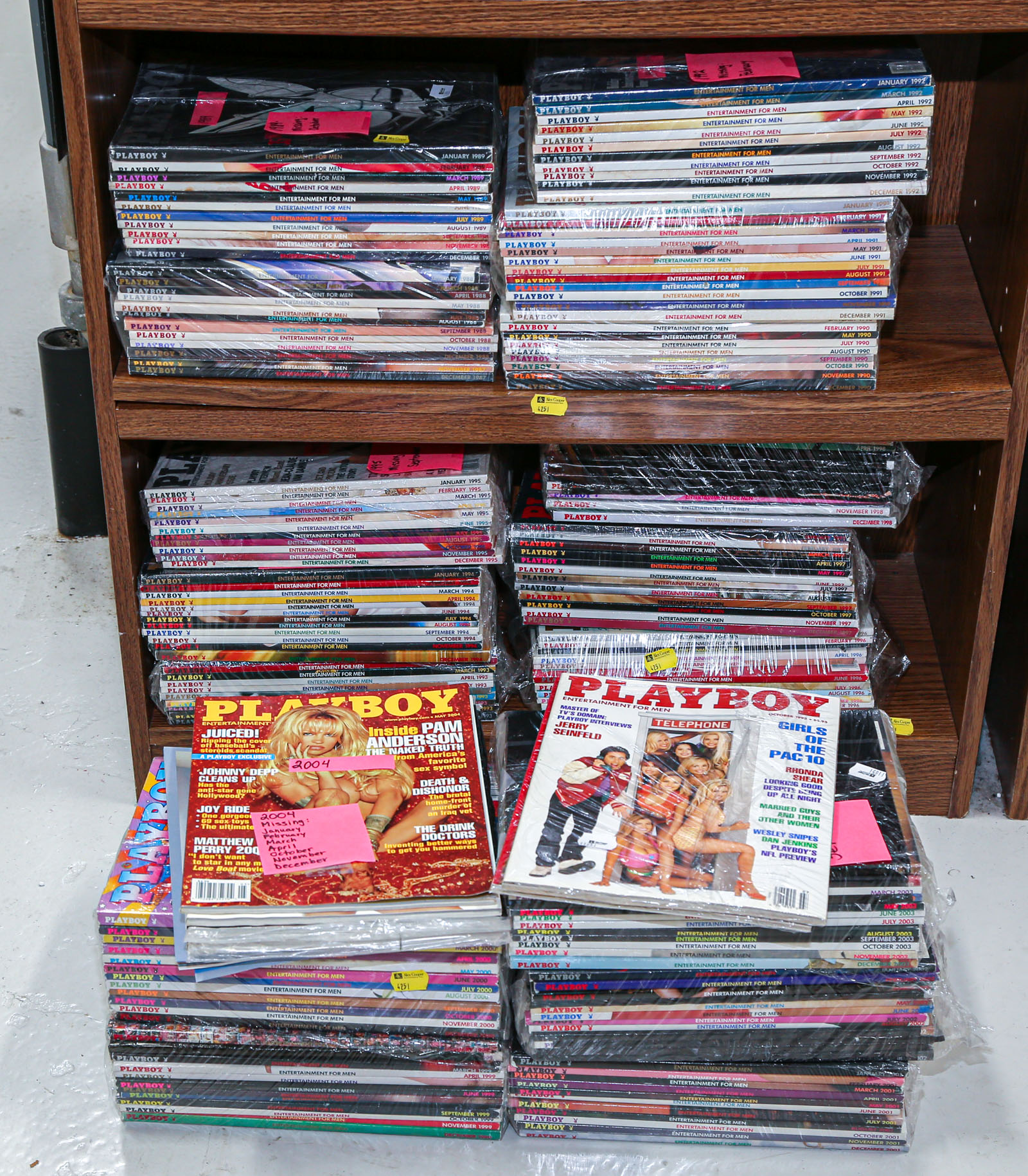 THREE SHELVES OF PLAYBOY