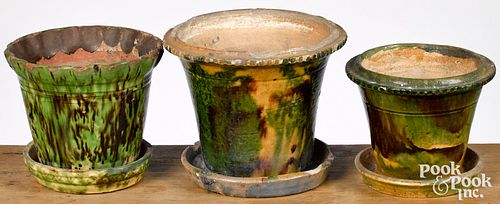THREE SHENANDOAH VALLEY REDWARE