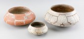 THREE SHIPIBO POTTERY BOWLS PE