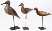 THREE SHOREBIRD DECOYSThree sh