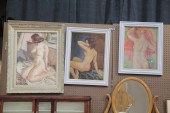 THREE SIGNED AND FRAMED NUDES.