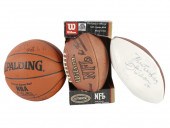 THREE SIGNED BALLScomprising t