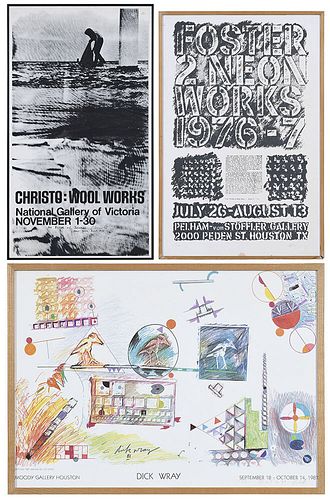 THREE SIGNED EXHIBITION