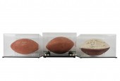 THREE SIGNED FOOTBALLSRoger St