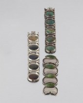 THREE SIGNED MEXICAN SILVER AN