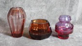 THREE SIGNED MOSER CONTEMPORAR