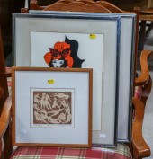 THREE SIGNED PRINTS, FRAMED In