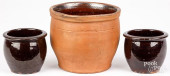 THREE SIGNED REDWARE JARS<br>T