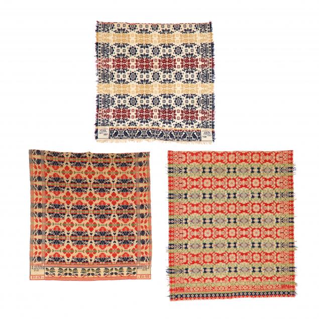THREE SIGNED WOVEN JACQUARD