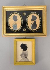 THREE SILHOUETTE PORTRAITS TO
