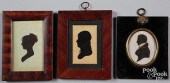 THREE SILHOUETTES, 19TH C., ON