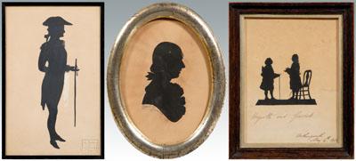 Three silhouettes: figural group