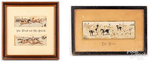 THREE SILK STEVENGRAPHS OF