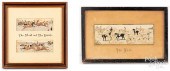 THREE SILK STEVENGRAPHS OF HOR