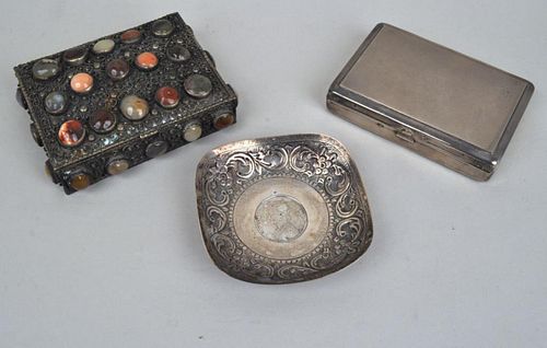 THREE SILVER DESK