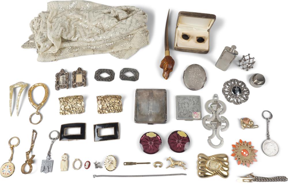 THREE SILVER ITEMS AND OTHER