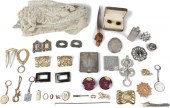 THREE SILVER ITEMS AND OTHER V