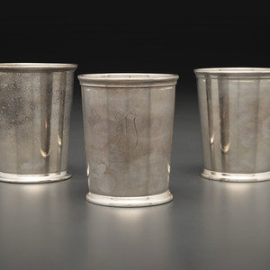Three Silver Julep Cups