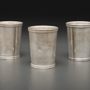 Three Silver Julep Cups