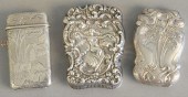 THREE SILVER MATCH BOXES TO IN