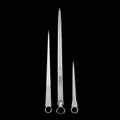 THREE SILVER MEAT SKEWERS<br>T