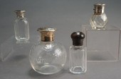 THREE SILVER MOUNTED CRYSTAL D