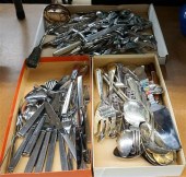 THREE SILVER PLATE AND STAINLE