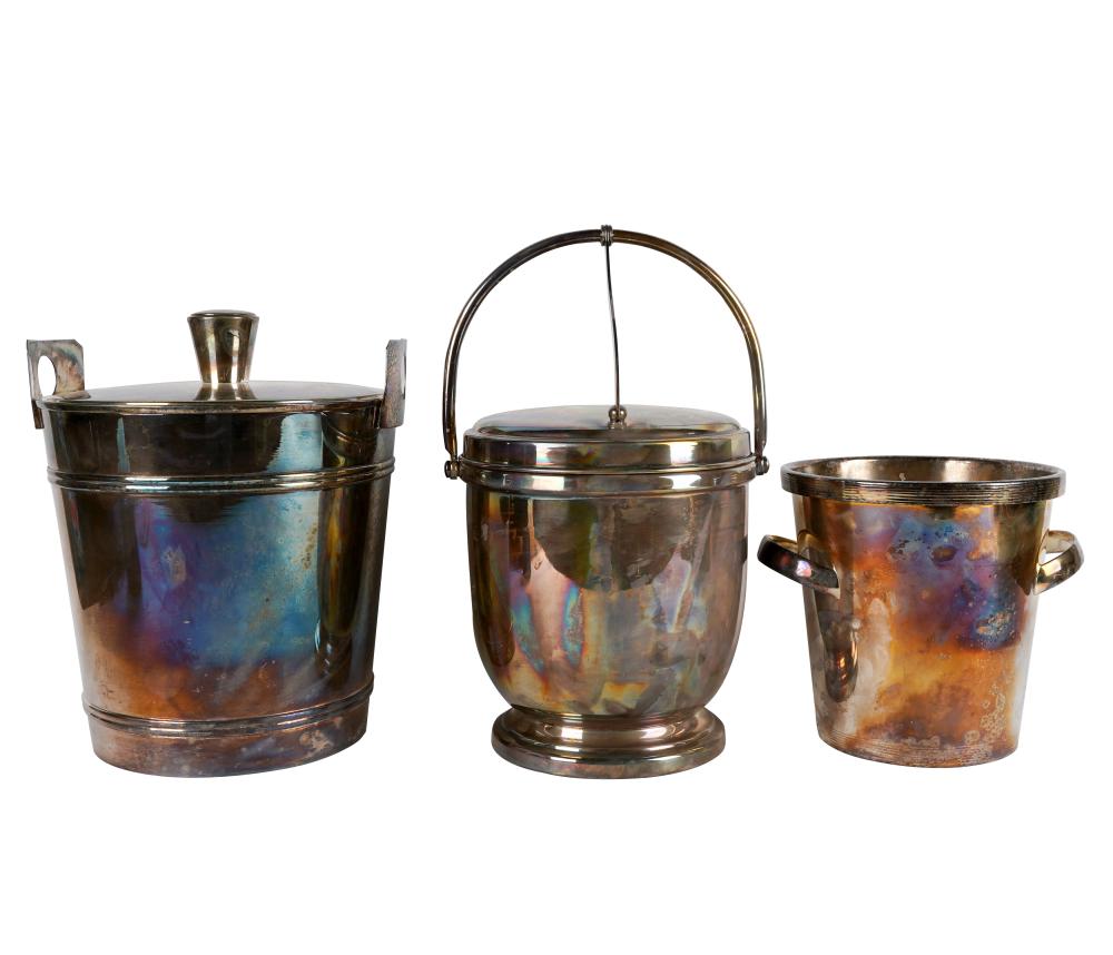THREE SILVER-PLATE ICE