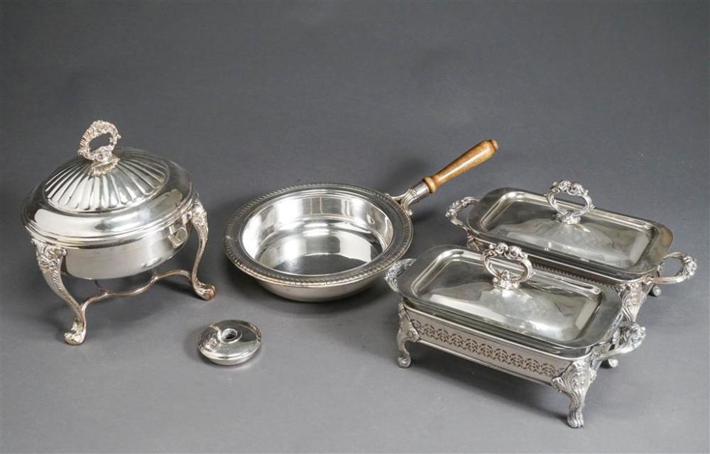 THREE SILVER PLATED SERVING