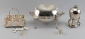 THREE SILVER PLATED SERVING PI