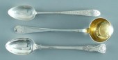 Three silver serving pieces: I
