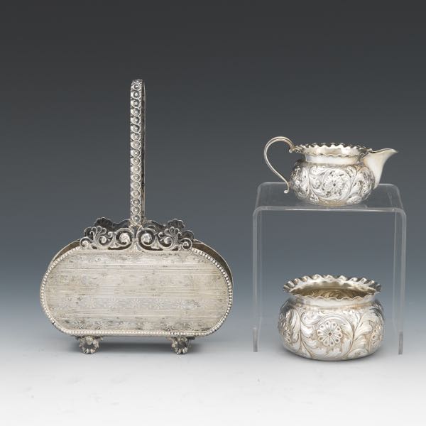 THREE SILVER TABLE ARTICLES 