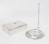 THREE SILVERPLATE AND METAL WA