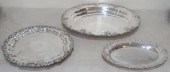 THREE SILVERPLATE GRAPE AND VI