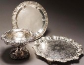 THREE SILVERPLATE SERVING ARTI
