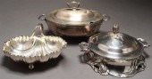 THREE SILVERPLATE SERVING ARTI