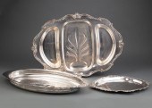 THREE SILVERPLATE TRAYSThree S