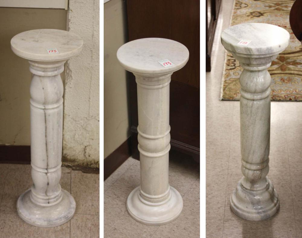 THREE SIMILAR CARARRA MARBLE