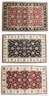 THREE SIMILAR HAND KNOTTED ORI