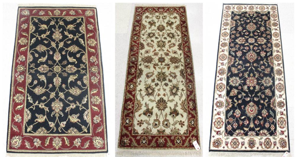 THREE SIMILAR HAND KNOTTED ORIENTAL