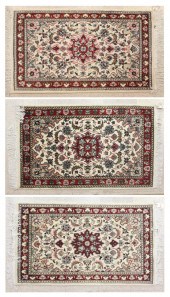 THREE SIMILAR HAND KNOTTED ORI